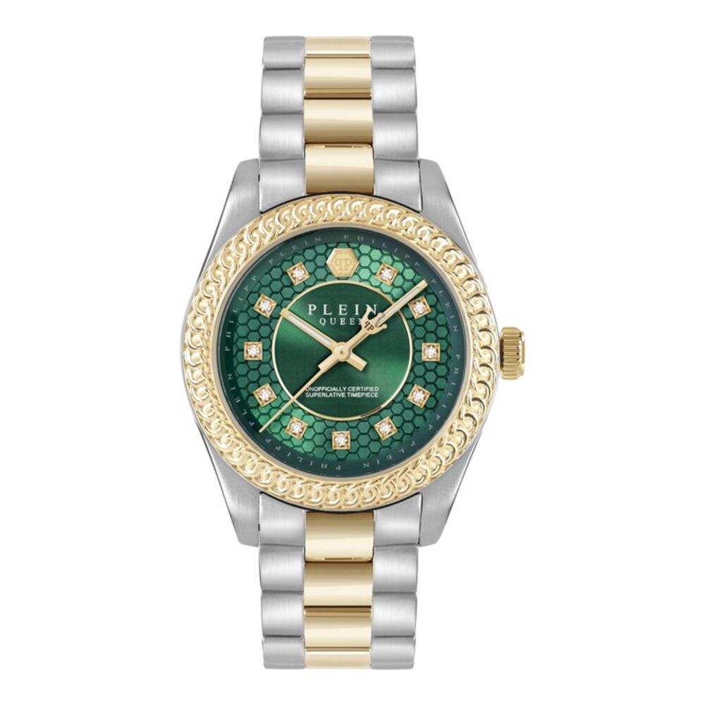 Philipp Plein Queen Supreme Crystal Watch Two Tone Womens